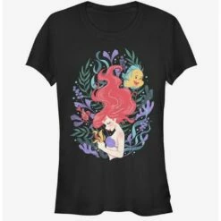 Budget 💯 Disney The Little Mermaid Sea Plants Girls T-Shirt 😀