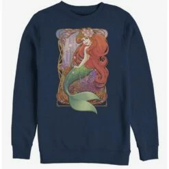 Cheap ❤️ Disney The Little Mermaid Glamorous Ariel Crew Sweatshirt ❤️