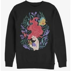 Best Pirce 😀 Disney The Little Mermaid Sea Plants Crew Sweatshirt 🔔