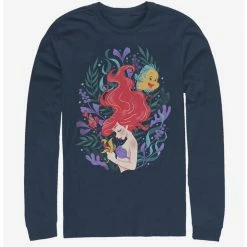 Wholesale 💯 Disney The Little Mermaid Sea Plants Long-Sleeve T-Shirt ❤️