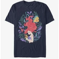 Best Pirce ❤️ Disney The Little Mermaid Sea Plants T-Shirt 🛒