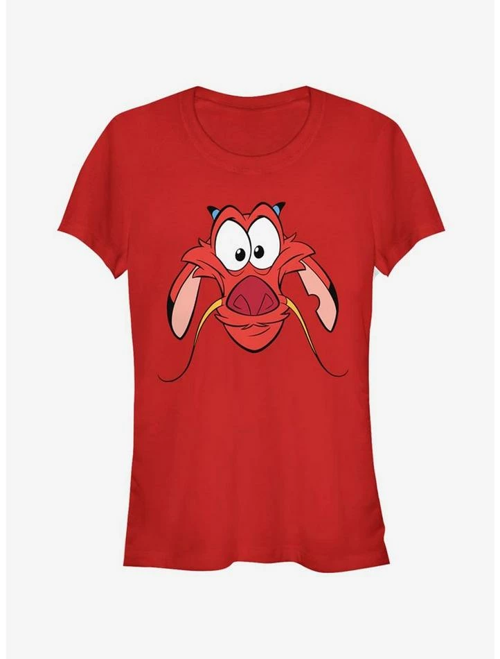 Outlet ⭐ Disney Mulan Big Face Mushu 🛒 Girls T-Shirt 🎁 1 Outlet ⭐ Disney Mulan Big Face Mushu 🛒 Girls T-Shirt 🎁