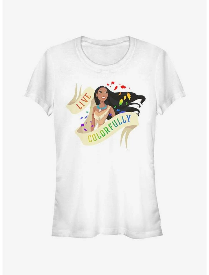 Promo ⌛ Disney Pocahontas Live Colorfully Girls T-Shirt 💯 1 Promo ⌛ Disney Pocahontas Live Colorfully Girls T-Shirt 💯
