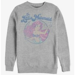 Best Pirce 🛒 Disney The Little Mermaid Faded Ariel Crew Sweatshirt 💯