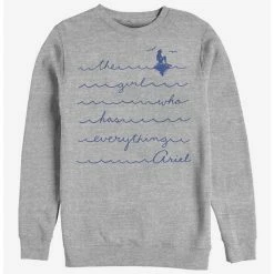 Buy 👍 Disney The Little Mermaid The Girl Who Crew Sweatshirt ❤️
