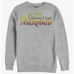 Promo ✨ Disney The Little Mermaid Logo Crew Sweatshirt ❤️