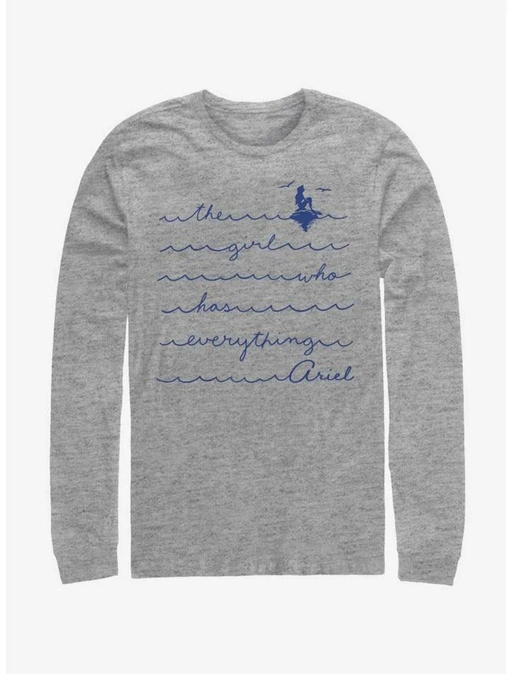 Outlet 🥰 Disney The Little Mermaid The Girl Who Long-Sleeve T-Shirt ⌛ 1 Outlet 🥰 Disney The Little Mermaid The Girl Who Long-Sleeve T-Shirt ⌛