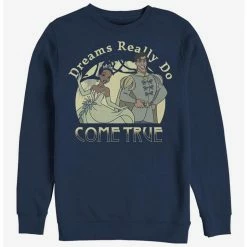 Cheapest ⌛ Disney The Princess And The Frog Dreams Do Come True Crew Sweatshirt 🤩