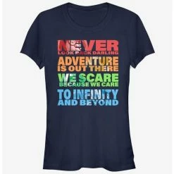 Promo ✔️ Disney Pixar Rainbow Of Quotes ⭐ Girls T-Shirt ❤️