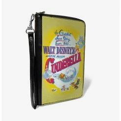 Budget ❤️ Disney Classic Walt Disneys Magical Musical Cinderella Movie Poster Zip Around Rectangle Wallet 🎉