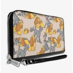 Flash Sale 😉 Buckle-Down Disney Lady And The Tramp With Puppies Zip-Around Wallet 👍