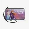 Budget 😉 Disney Frozen 2 Elsa and Anna Pose Destiny Awaits Zip Clutch Canvas Wallet ⌛