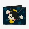 Budget 🌟 Disney Mickey Mouse Pose Alternate Views Head Feet Blocks Bifold Canvas Wallet 🤩