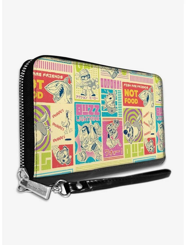 Cheap ✔️ Disney Pixar Movie Scenes Character Mashup Blocks Ivory Multi Color Zip Around Rectangle Wallet ⭐ 1 Cheap ✔️ Disney Pixar Movie Scenes Character Mashup Blocks Ivory Multi Color Zip Around Rectangle Wallet ⭐