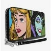 New ✔️ Disney Sleeping Beauty Princess Aurora and Maleficent Zip Around Wallet 🤩