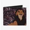 Coupon 🔔 Disney The Lion King Scar Pose Elephant Graveyard Bones Bifold Canvas Wallet 👍