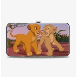 Cheapest 🛒 Disney The Lion King Young Simba Nala Grown Up Snuggle Hinge Wallet 🔔