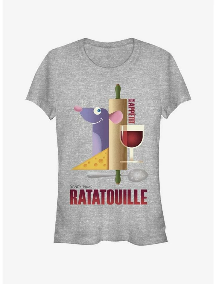 Promo ⌛ Disney Pixar Ratatouille Bon Appetit Poster ❤️ Girls T-Shirt ✔️ 1 Promo ⌛ Disney Pixar Ratatouille Bon Appetit Poster ❤️ Girls T-Shirt ✔️