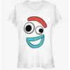 Discount ✨ Disney Pixar Toy Story Big Face Smiling Forky Girls T-Shirt ✨