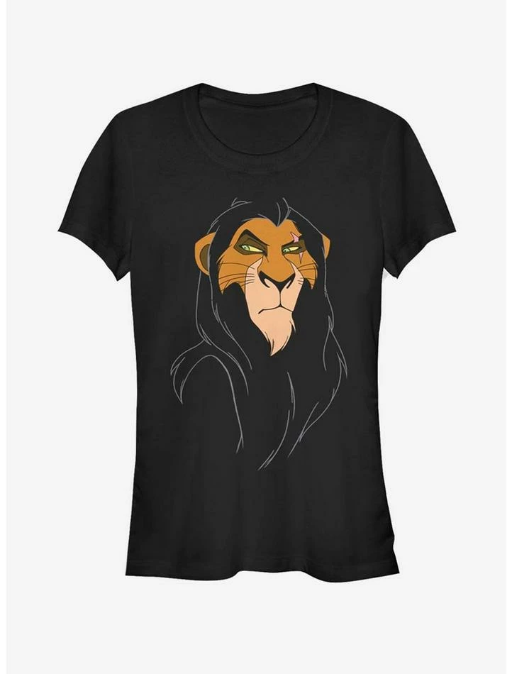 New 👍 Disney The Lion King Big Face Scar Girls T-Shirt ⭐ 1 New 👍 Disney The Lion King Big Face Scar Girls T-Shirt ⭐