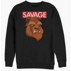 Best deal ❤️ Disney Beauty And The Beast Savage Beast Crew Sweatshirt 🥰