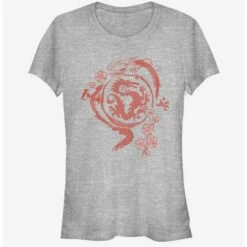Promo ✔️ Disney Mulan Mushu Ink Wash Girls T-Shirt 👍