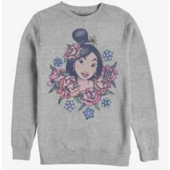 Best Sale 😍 Disney Mulan Floral Mulan Crew Sweatshirt 🔥