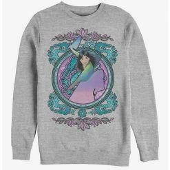 Buy 🥰 Disney Mulan Mulan Stained Glass Crew Sweatshirt ⭐