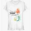 Outlet 🔔 Disney The Little Mermaid Peaceful Ariel World Girls T-Shirt 🥰
