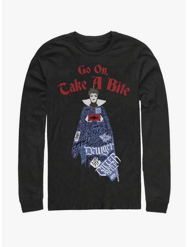 Best deal 😀 Disney Snow White Evil Queen Word Fill Long-Sleeve T-Shirt 🥰 1 Best deal 😀 Disney Snow White Evil Queen Word Fill Long-Sleeve T-Shirt 🥰