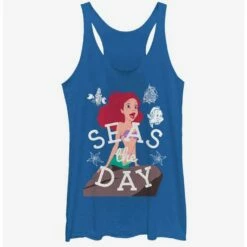 Top 10 ⭐ Disney The Little Mermaid Seas The Day Simple Girls Tank 👏