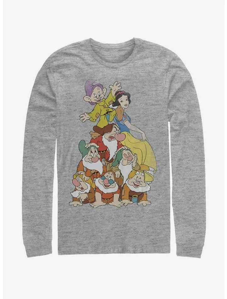 Best Pirce ✨ Disney Snow White Squad Dwarf Stack Long-Sleeve T-Shirt ⌛ 1 Best Pirce ✨ Disney Snow White Squad Dwarf Stack Long-Sleeve T-Shirt ⌛