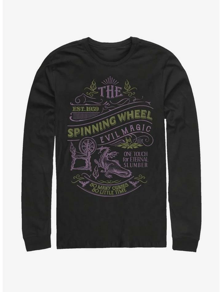 Best deal ✔️ Disney Villains Maleficent Spinning Wheel Long-Sleeve T-Shirt ❤️ 1 Best deal ✔️ Disney Villains Maleficent Spinning Wheel Long-Sleeve T-Shirt ❤️