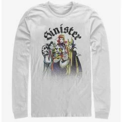 Promo 👍 Disney Villains Villain Crew Long-Sleeve T-Shirt ✔️