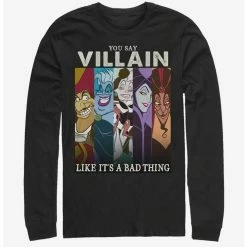 Cheapest 👍 Disney Villains Villain Like Bad Long-Sleeve T-Shirt 🎁