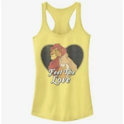 New 👏 Disney The Lion King Feel The Love Girls Tank 🔔