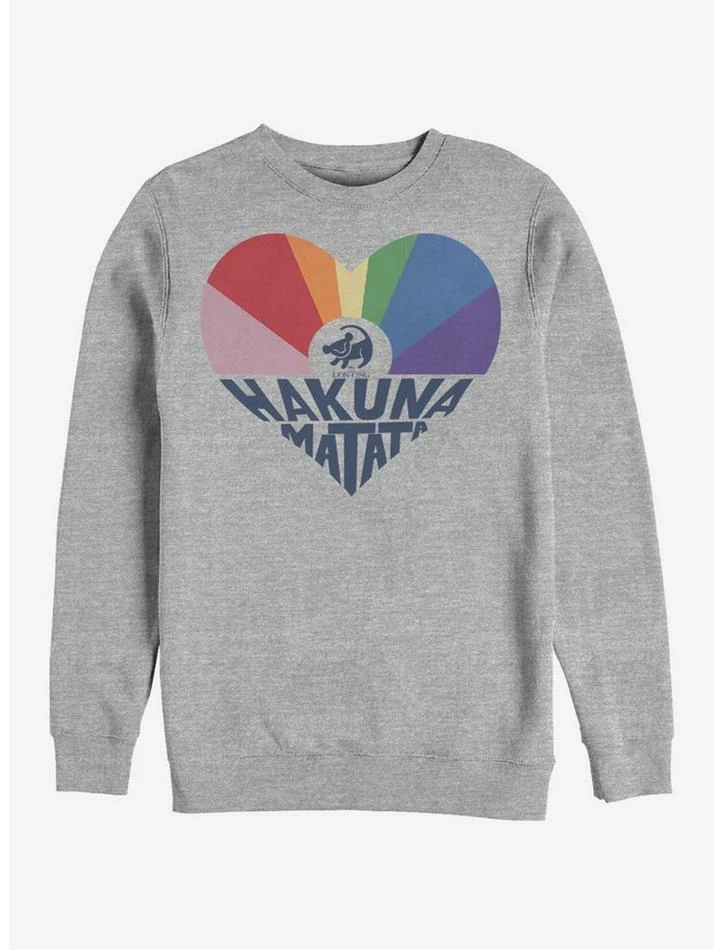 Coupon 😀 Disney The Lion King Hakuna Rainbow Crew Sweatshirt ❤️ 1 Coupon 😀 Disney The Lion King Hakuna Rainbow Crew Sweatshirt ❤️