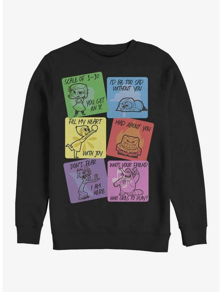 Best Pirce 🎁 Disney Pixar Inside Out V-Day Cards Crew Sweatshirt ❤️ 1 Best Pirce 🎁 Disney Pixar Inside Out V-Day Cards Crew Sweatshirt ❤️