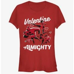 Best Pirce 🔥 Disney Pixar The Incredibles Valentine Almighty 💯 Girls T-Shirt ❤️