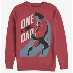 Outlet 💯 Disney Pixar The Incredibles Strong Dad Crew Sweatshirt ✔️