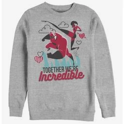 Hot Sale ⌛ Disney Pixar The Incredibles Together Incredible Crew Sweatshirt 🛒