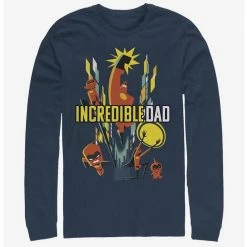 Best Pirce ✨ Disney Pixar The Incredibles Dad Family Long-Sleeve T-Shirt 🧨