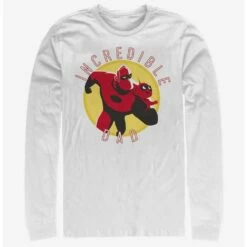 Top 10 🔥 Disney Pixar The Incredibles Incredible Dad Circle Long-Sleeve T-Shirt 😀