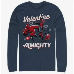 Best Sale 🔔 Disney Pixar The Incredibles Valentine Almighty Long-Sleeve T-Shirt ⭐
