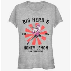 Outlet ✔️ Disney Big Hero 6 Honey Lemon Collegiate ✔️ Girls T-Shirt ❤️