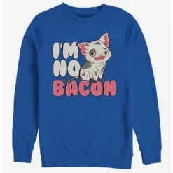 Promo ✔️ Disney Moana Not Bacon Crew Sweatshirt 🎉