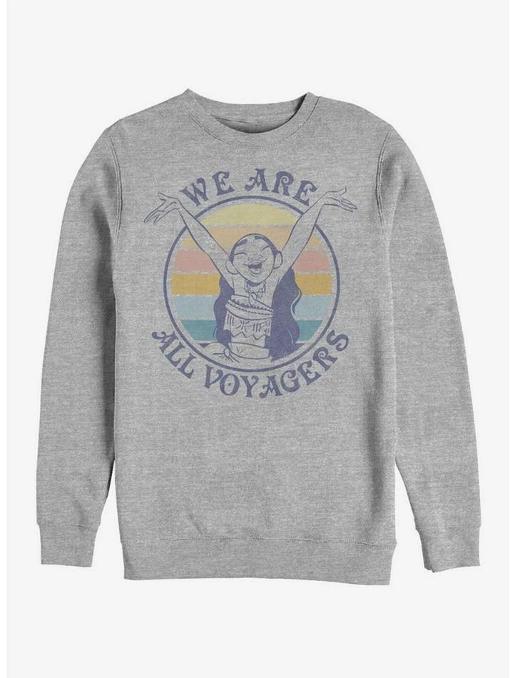 Best Pirce 😍 Disney Moana Sunset Voyagers Crew Sweatshirt 👏 1 Best Pirce 😍 Disney Moana Sunset Voyagers Crew Sweatshirt 👏