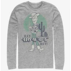 Deals ❤️ Disney Pixar Toy Story 4 Howdy Hey Long-Sleeve T-Shirt ✔️