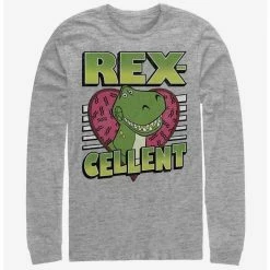 Budget 🎉 Disney Pixar Toy Story Rexcellent Heart Long-Sleeve T-Shirt 👍