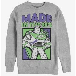 Hot Sale ✔️ Disney Pixar Toy Story 4 Nineties Buzz Crew Sweatshirt 😍